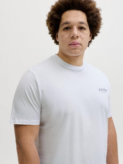 Jack & Jones Archive Tričko Biele - Tričká - Nadrozmerné tričká - 2XL-14XL