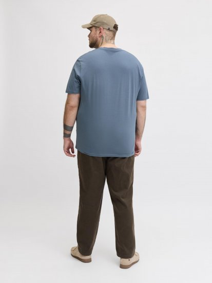 Jack & Jones Edenver T-Shirt Blue - Tričká - Nadrozmerné tričká - 2XL-14XL