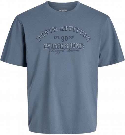 Jack & Jones Edenver T-Shirt Blue - Tričká - Nadrozmerné tričká - 2XL-14XL