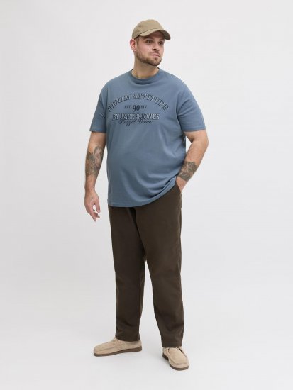 Jack & Jones Edenver T-Shirt Blue - Tričká - Nadrozmerné tričká - 2XL-14XL