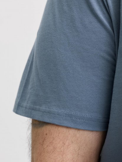 Jack & Jones Edenver T-Shirt Blue - Tričká - Nadrozmerné tričká - 2XL-14XL