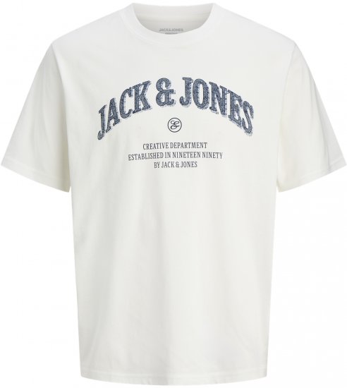 Jack & Jones Edenver T-Shirt White - Tričká - Nadrozmerné tričká - 2XL-14XL