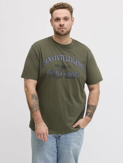 Jack & Jones Edenver T-Shirt Khaki - Tričká - Nadrozmerné tričká - 2XL-14XL
