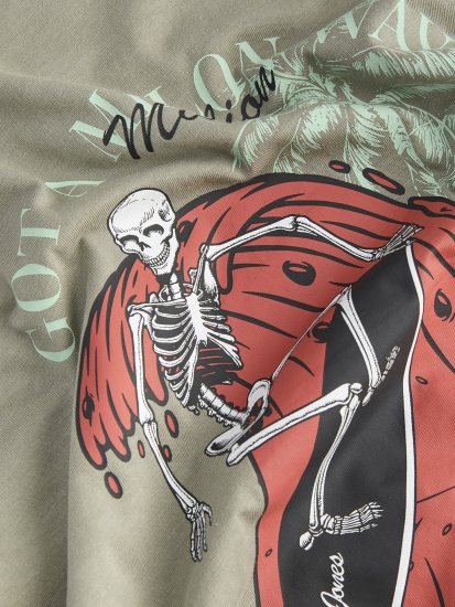 Jack & Jones King Crew Neck T-Shirt Grey - Tričká s potlačou - Tričká s potlačou - 2XL-8XL