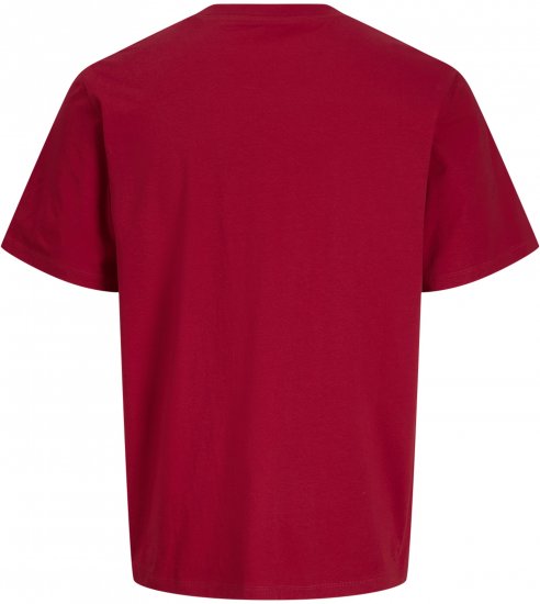 Jack & Jones Catskills Tričko Červené - Tričká - Nadrozmerné tričká - 2XL-14XL