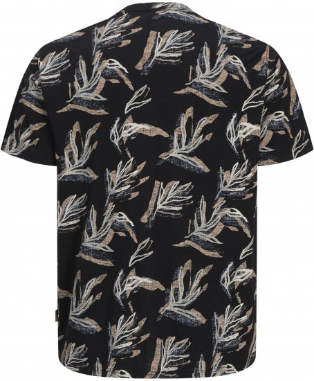 Jack & Jones Montauk T-Shirt Black - Tričká - Nadrozmerné tričká - 2XL-14XL