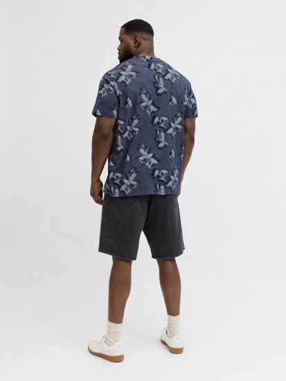 Jack & Jones Montauk T-Shirt Blue - Tričká - Nadrozmerné tričká - 2XL-14XL