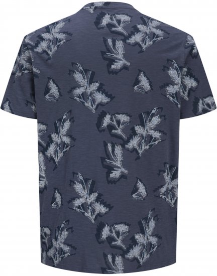 Jack & Jones Montauk T-Shirt Blue - Tričká - Nadrozmerné tričká - 2XL-14XL