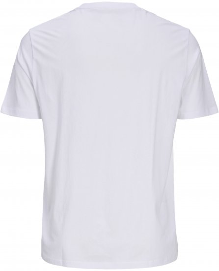 Jack & Jones Blaneo Short Sleeve T-Shirt White - Tričká - Nadrozmerné tričká - 2XL-14XL