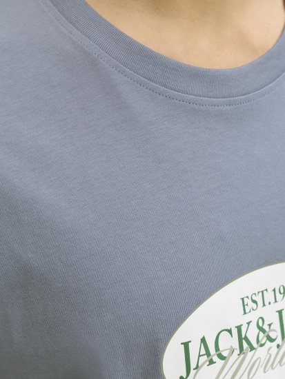 Jack & Jones Catskills Worldwide Tričko Modré - Tričká - Nadrozmerné tričká - 2XL-14XL