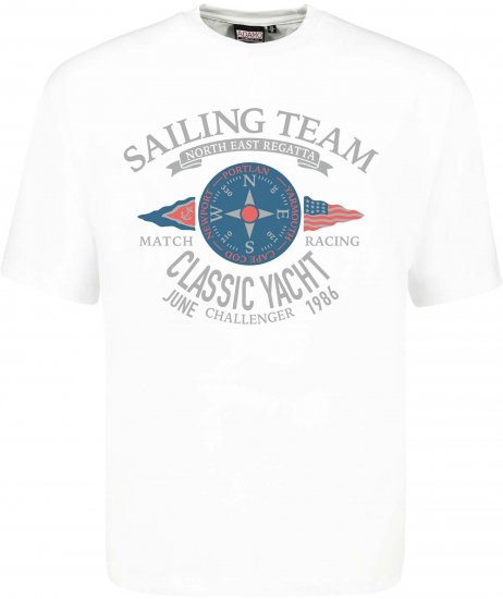 Adamo Sailing Comfort Fit T-Shirt White - Tričká s potlačou - Tričká s potlačou - 2XL-8XL