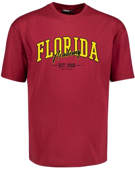 Adamo Florida Comfort Fit T-Shirt Red - Tričká s potlačou - Tričká s potlačou - 2XL-8XL