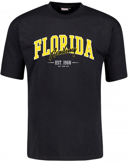 Adamo Florida Comfort Fit T-Shirt Black - Tričká s potlačou - Tričká s potlačou - 2XL-8XL