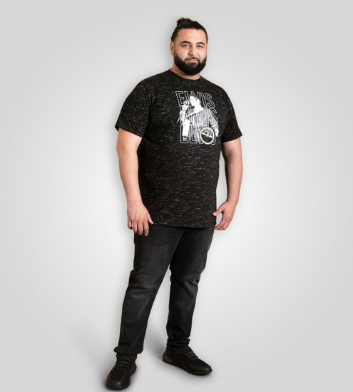 D555 Official Elvis Presley Printed T-Shirt Black - Tričká s potlačou - Tričká s potlačou - 2XL-8XL