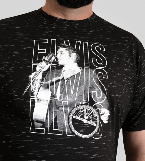 D555 Official Elvis Presley Printed T-Shirt Black - Tričká s potlačou - Tričká s potlačou - 2XL-8XL