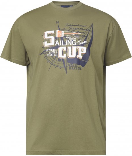 North Latitude 61119 Tričko S Potlačou Olivovo Zelená - Tričká - Nadrozmerné tričká - 2XL-14XL