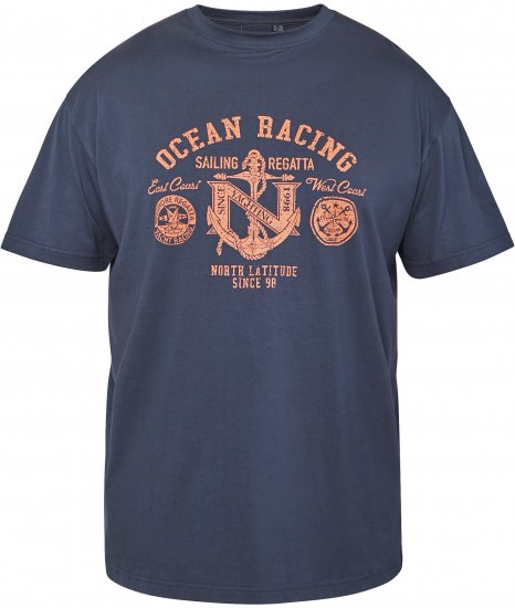 North Latitude 61121 Tričko S Potlačou Námornícka Modrá - Tričká - Nadrozmerné tričká - 2XL-14XL