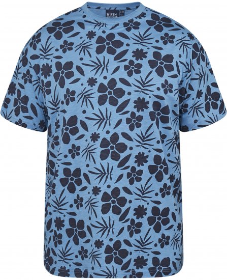 North Latitude 61123 Tričko S Celoplošnou Potlačou Stredne Modrá - Tričká - Nadrozmerné tričká - 2XL-14XL