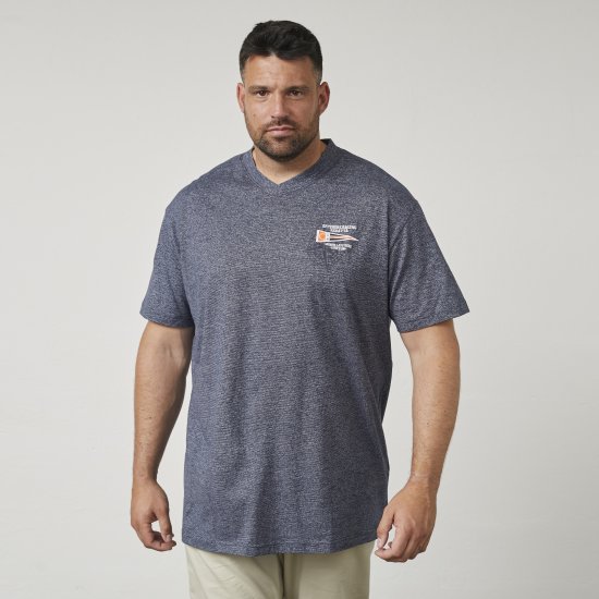 North Latitude 61124 Pruhované Tričko Námornícka Modrá - Tričká - Nadrozmerné tričká - 2XL-14XL