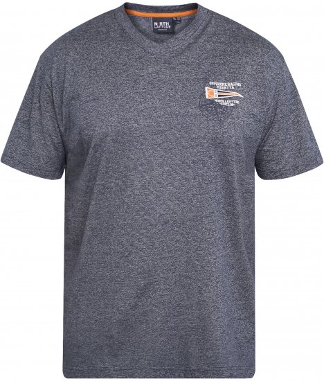 North Latitude 61124 Pruhované Tričko Námornícka Modrá - Tričká - Nadrozmerné tričká - 2XL-14XL