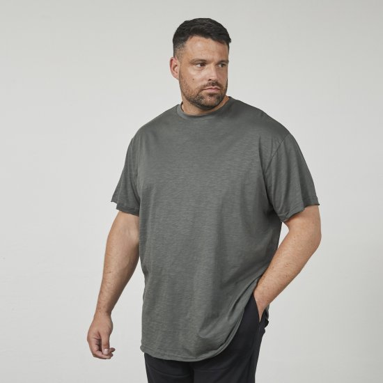 North Latitude 61317 Tričko Slub S Potlačou Na Chrbte Tmavo Prašne Zelená - Tričká - Nadrozmerné tričká - 2XL-14XL