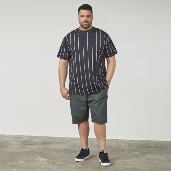 North Latitude 61319 Pruhované Tričko Čierna - Tričká - Nadrozmerné tričká - 2XL-14XL