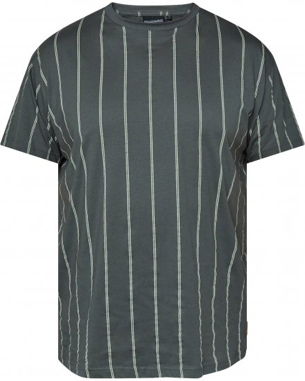 North Latitude 61319 Pruhované Tričko Tmavo Prašne Zelená - Tričká - Nadrozmerné tričká - 2XL-14XL