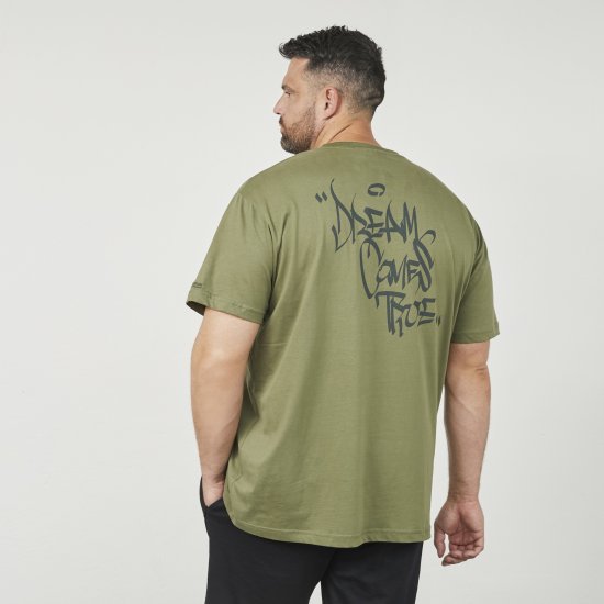 North Latitude 61320 Tričko S Potlačou Na Chrbte Olivovo Zelená - Tričká - Nadrozmerné tričká - 2XL-14XL