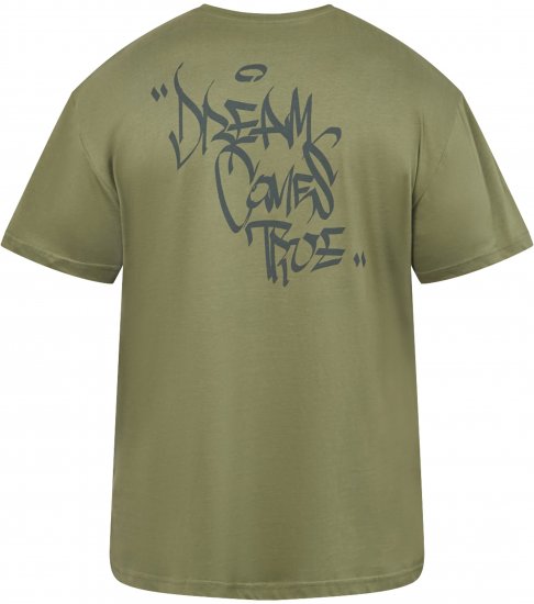 North Latitude 61320 Tričko S Potlačou Na Chrbte Olivovo Zelená - Tričká - Nadrozmerné tričká - 2XL-14XL