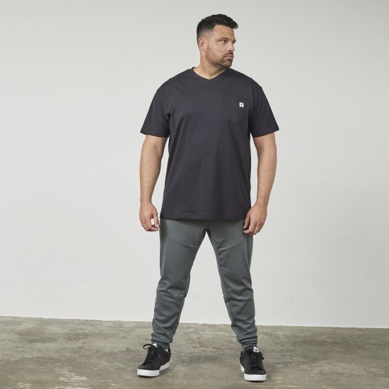 North Latitude 61322 Tričko S Výstrihom Do V Čierna - Tričká - Nadrozmerné tričká - 2XL-14XL