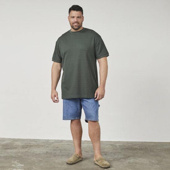 North Latitude 61324 Štruktúrované Tričko Tmavo Prašne Zelená - Tričká - Nadrozmerné tričká - 2XL-14XL