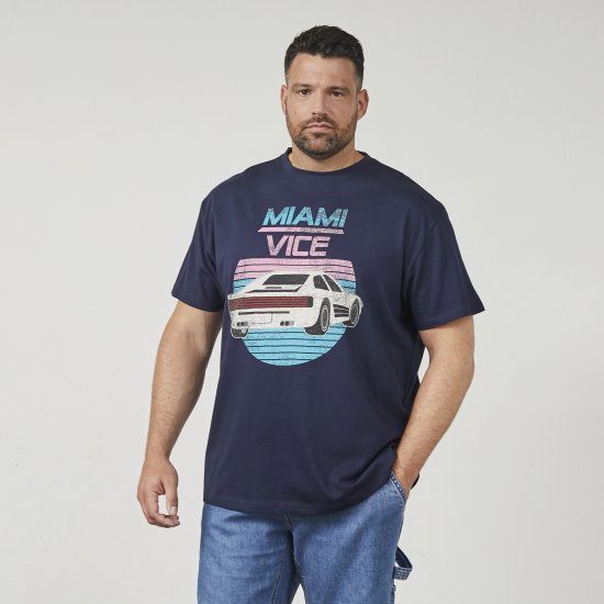 North Latitude 61351 MIAMI VICE Tričko Námornícka Modrá - Tričká - Nadrozmerné tričká - 2XL-14XL
