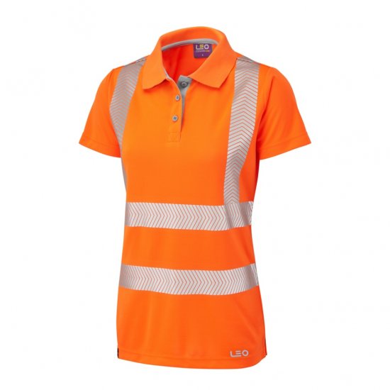 Leo Pippacott EcoViz Performance+ Women's Polo Shirt Orange - Pracovné Odevy - 