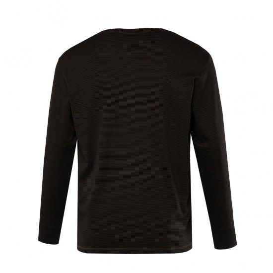 JP1880 T-Shirt Henley Long Sleeve Striped Brown TALL - PÁNSKE OBLEČENIE MT-6XLT - Veľkosti pre VYSOKÝCH