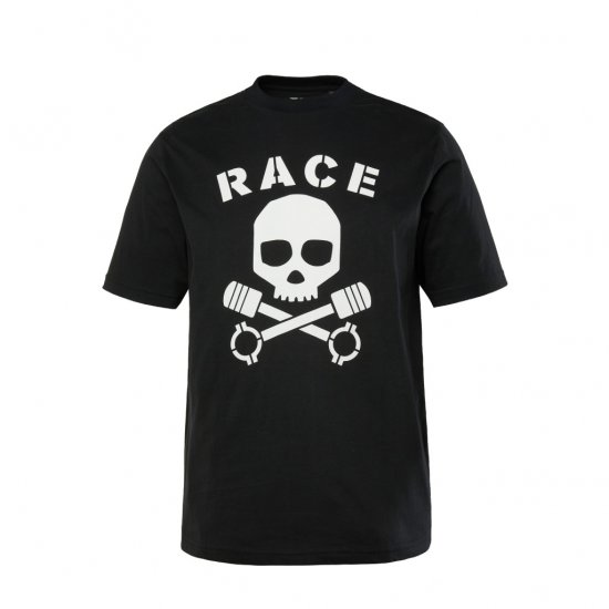 JP1880 T-Shirt Short Sleeve Skull Race Black - Tričká - Nadrozmerné tričká - 2XL-14XL