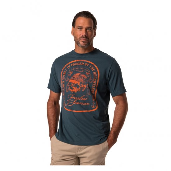 JP1880 T-Shirt Fearless Seaman Blue - Tričká - Nadrozmerné tričká - 2XL-14XL