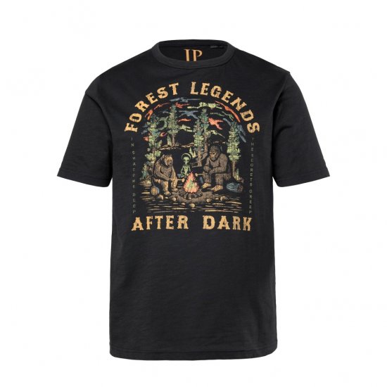 JP1880 T-Shirt Short Sleeve Forest Legends Black - Tričká - Nadrozmerné tričká - 2XL-14XL