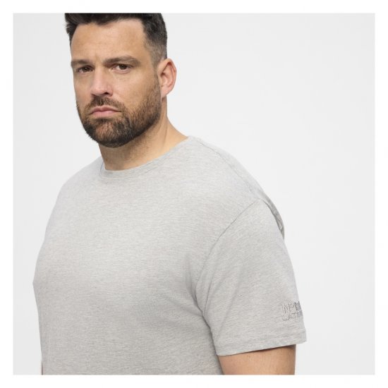 North Latitude T-Shirt O-Neck Grey Melange - Tričká - Nadrozmerné tričká - 2XL-14XL