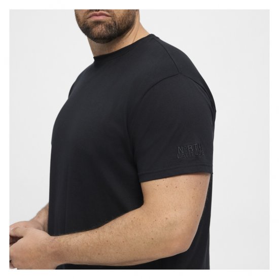 North Latitude T-Shirt O-Neck Black - Tričká - Nadrozmerné tričká - 2XL-14XL