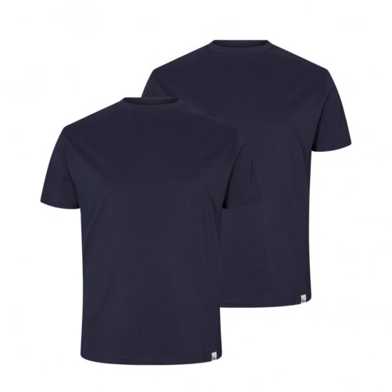 North Latitude Denim 2-Pack T-Shirt Navy Blue - Tričká - Nadrozmerné tričká - 2XL-14XL