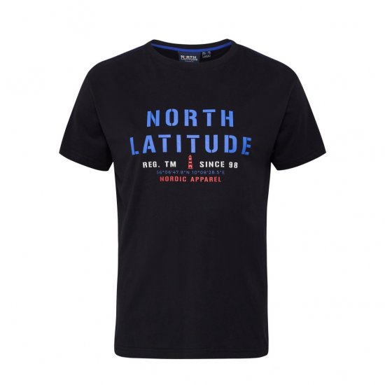 North Latitude Logo T-Shirt Black - Tričká - Nadrozmerné tričká - 2XL-14XL