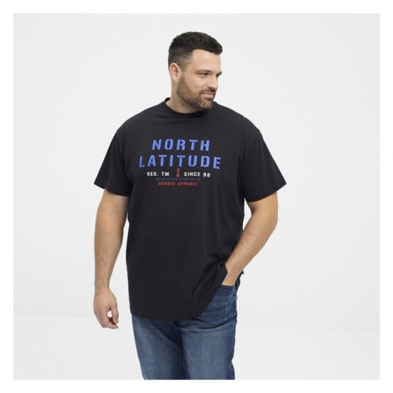 North Latitude Logo T-Shirt Black - Tričká - Nadrozmerné tričká - 2XL-14XL