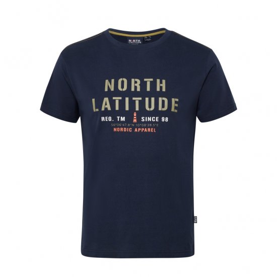 North Latitude Logo T-Shirt Navy - Tričká - Nadrozmerné tričká - 2XL-14XL