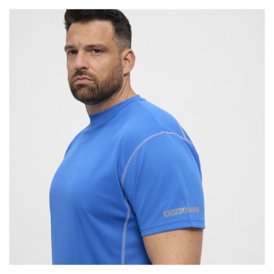 North Latitude Sport Tech T-Shirt Cobolt Blue - Tričká - Nadrozmerné tričká - 2XL-14XL