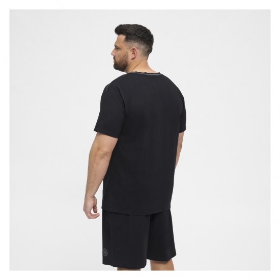 North Latitude Pyjama T-Shirt V-Neck Short Sleeve Black - Pyžamá a domáce oblečenie - Pyžamá a domáce oblečenie 2XL-10XL