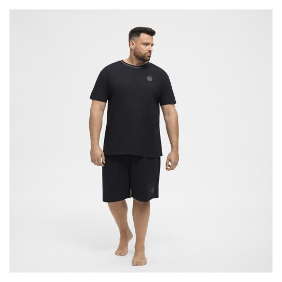 North Latitude Pyjama T-Shirt V-Neck Short Sleeve Black - Pyžamá a domáce oblečenie - Pyžamá a domáce oblečenie 2XL-10XL