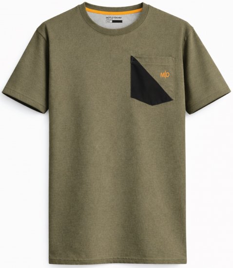 Motley Denim Milan Tričko Tmavé khaki - Tričká - Nadrozmerné tričká - 2XL-14XL