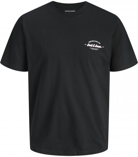 Jack & Jones Brandon T-Shirt Black - Tričká - Nadrozmerné tričká - 2XL-14XL