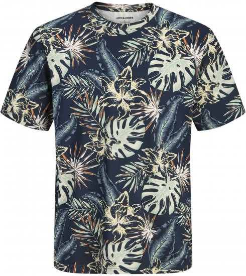 Jack & Jones Honolulu T-Shirt Navy - Tričká - Nadrozmerné tričká - 2XL-14XL