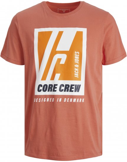 Jack & Jones Spring Logo T-Shirt Pink - Tričká - Nadrozmerné tričká - 2XL-14XL